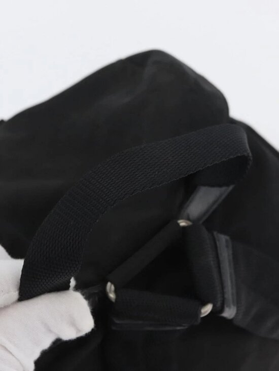 PRADA Backpack Nylon Black Silver Auth 173583 main image 10